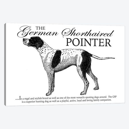 Vintage German Shorthaired Pointer Storybook Style Canvas Print #TRA128} by Traci Anderson Canvas Art