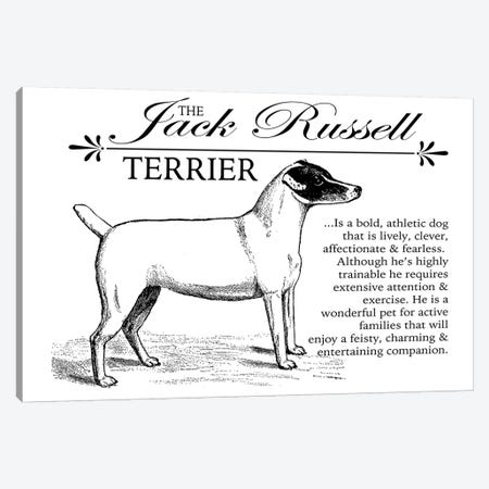 Vintage Jack Russell Storybook Style Canvas Print #TRA132} by Traci Anderson Art Print