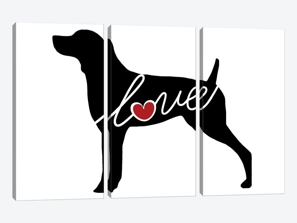 Weimaraner by Traci Anderson 3-piece Canvas Wall Art
