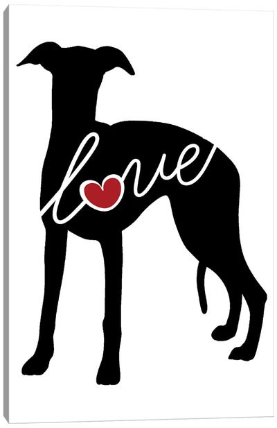 Whippet Canvas Art Print - Traci Anderson