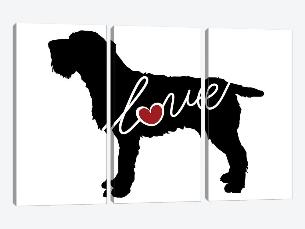 Wirehaired Griffon by Traci Anderson 3-piece Canvas Artwork