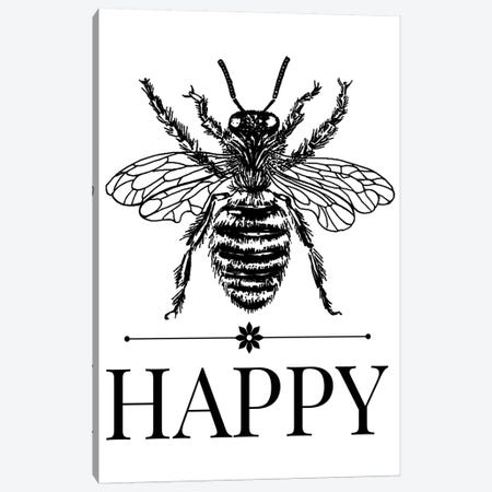 Bee Happy Vintage Art Canvas Print #TRA14} by Traci Anderson Canvas Wall Art
