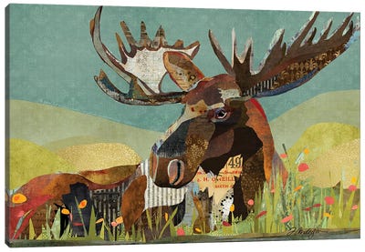 Sunbathing Beast Canvas Art Print - Moose Art