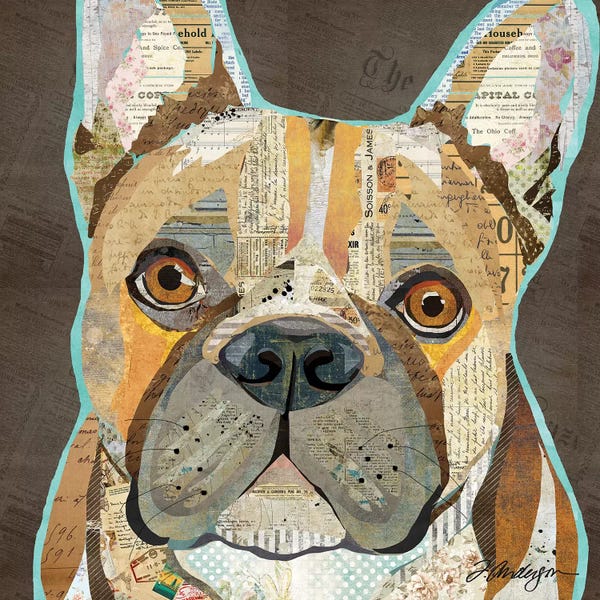 Traci Anderson: Collage French Bulldog by Traci Anderson