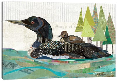 Avon Lake Loons Canvas Art Print - Duck Art