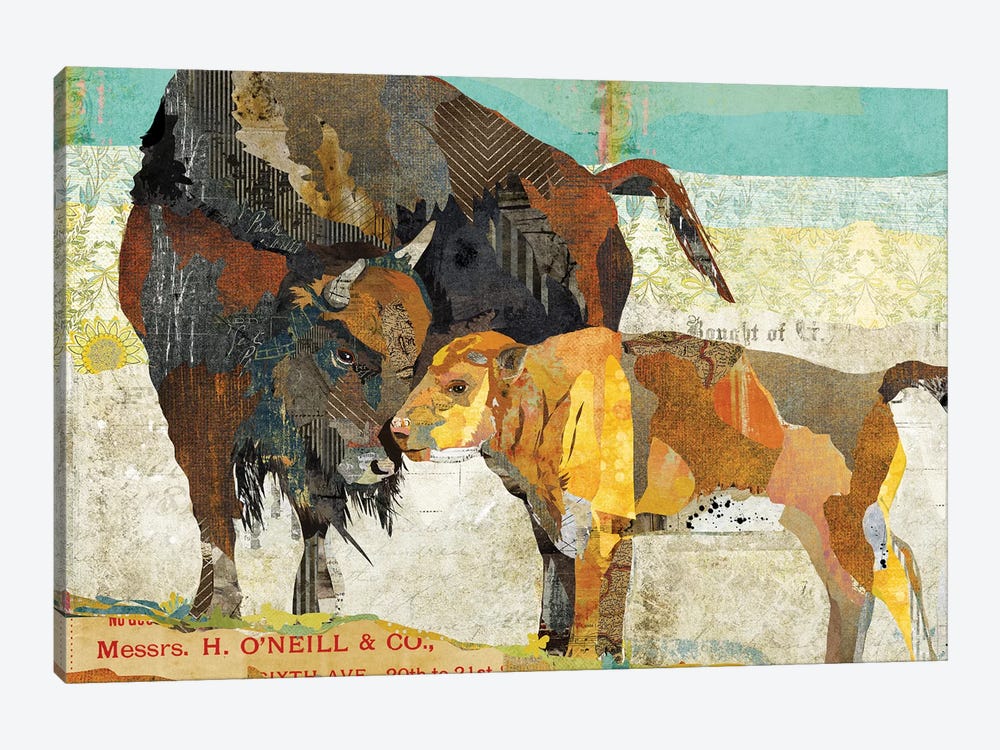 Bison Son 1-piece Canvas Art