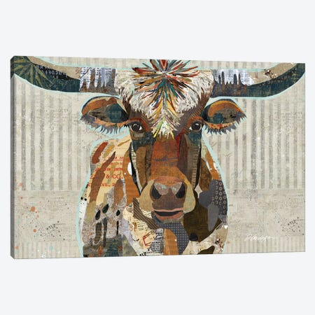 Speckled Texas Longhorn Canvas Print #TRA193} by Traci Anderson Canvas Print