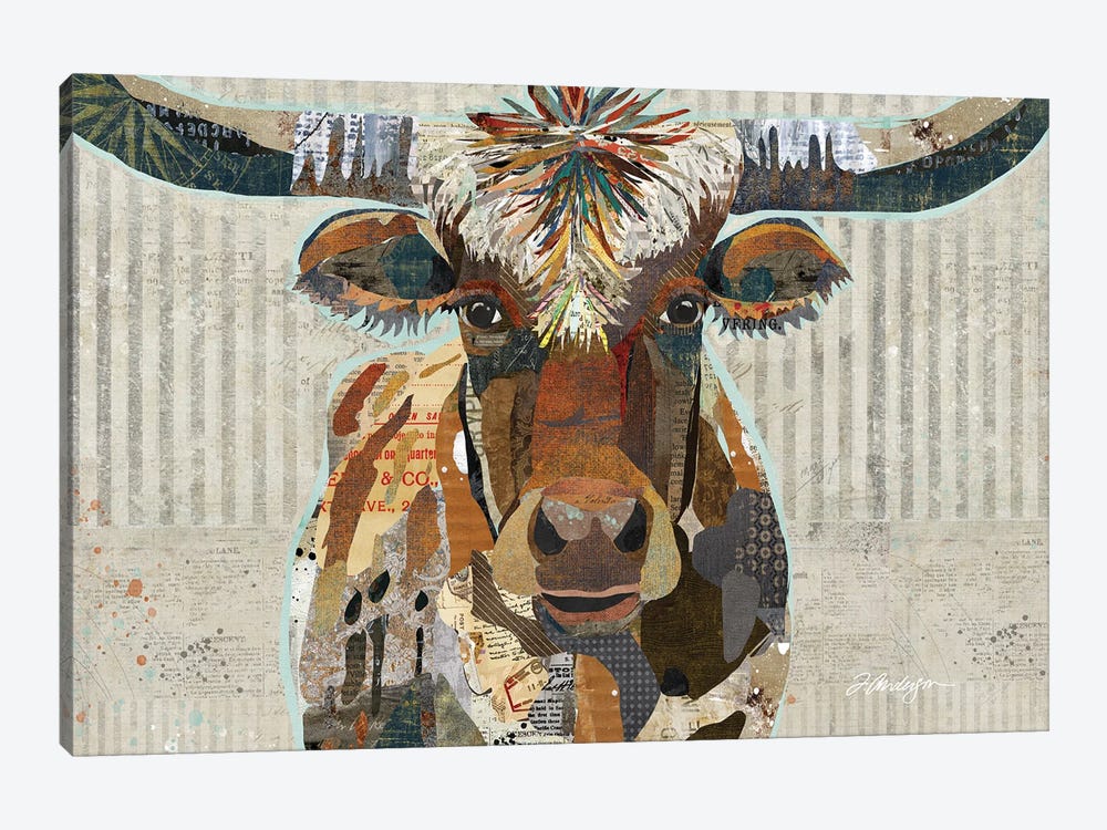 Speckled Texas Longhorn by Traci Anderson 1-piece Art Print