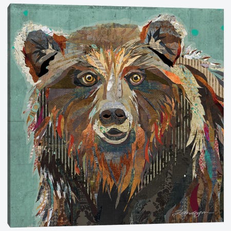 Majestic Montana Grizzly Bear Canvas Print #TRA194} by Traci Anderson Canvas Artwork