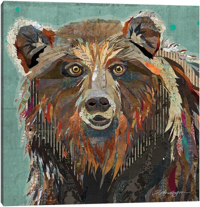Majestic Montana Grizzly Bear Canvas Art Print - Grizzly Bear Art