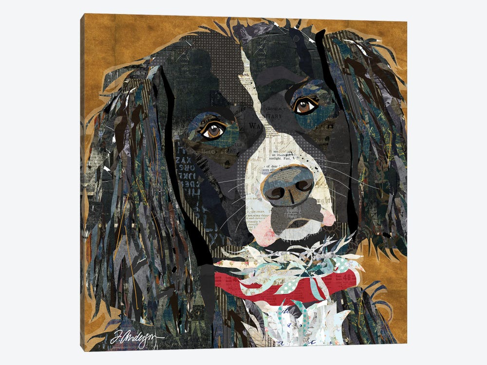 Springer Spaniel Collaged by Traci Anderson 1-piece Art Print
