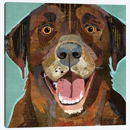 Chocolate Lab Canvas Print #TRA203} by Traci Anderson Art Print