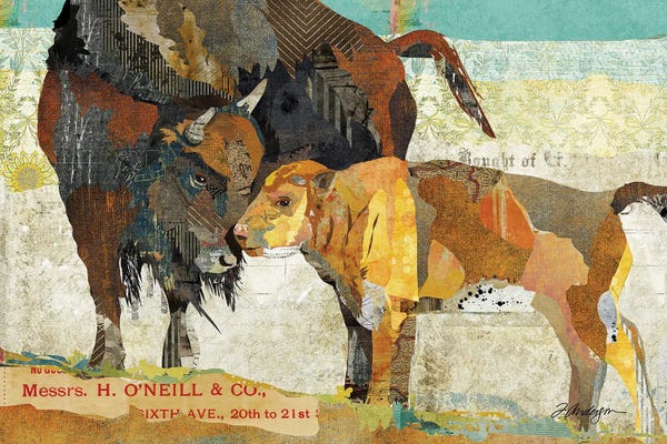 Traci Anderson: Bison and Baby by Traci Anderson