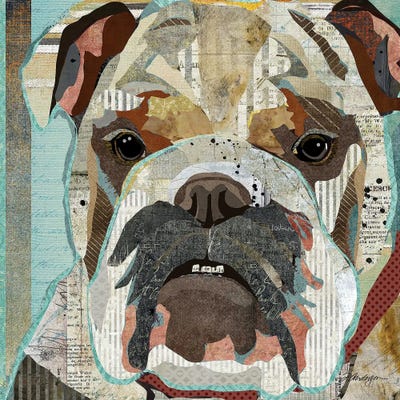 English Bulldog II by Traci Anderson metal wall art