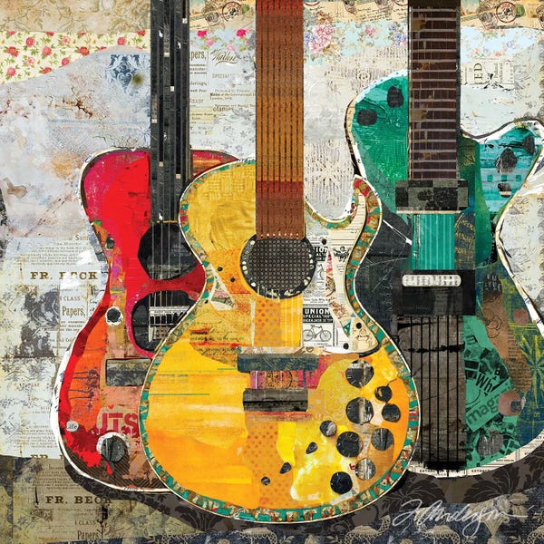 Traci Anderson: Three Retro Guitars by Traci Anderson