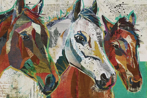 Modern Farmhouse Décor: 3 Horses by Traci Anderson