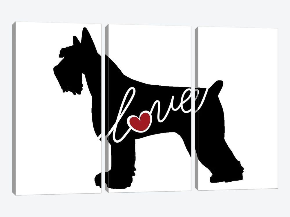 Giant Schnauzer by Traci Anderson 3-piece Canvas Art Print