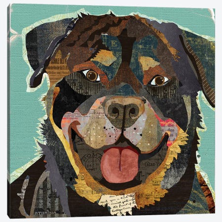 Rottie Canvas Print #TRA99} by Traci Anderson Canvas Art Print