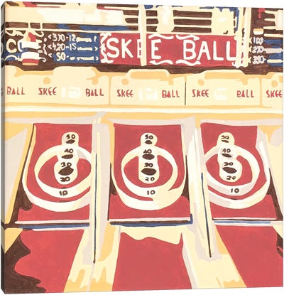 Skee Ball Canvas Art Print - Amusement Park Art