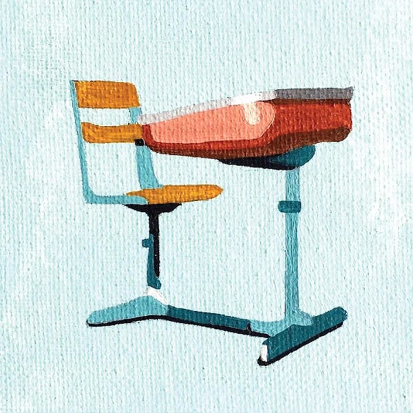 Tara Barr: School Desk by Tara Barr