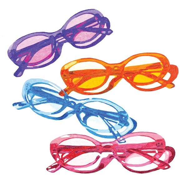 Vintage & Retro Bedroom: Rainbow Shades by Tara Barr