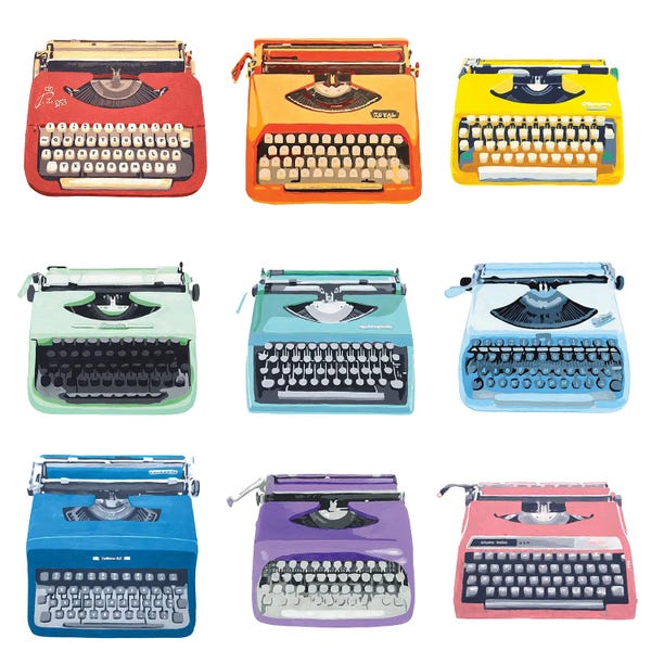 Typewriters: Rainbow by Tara Barr
