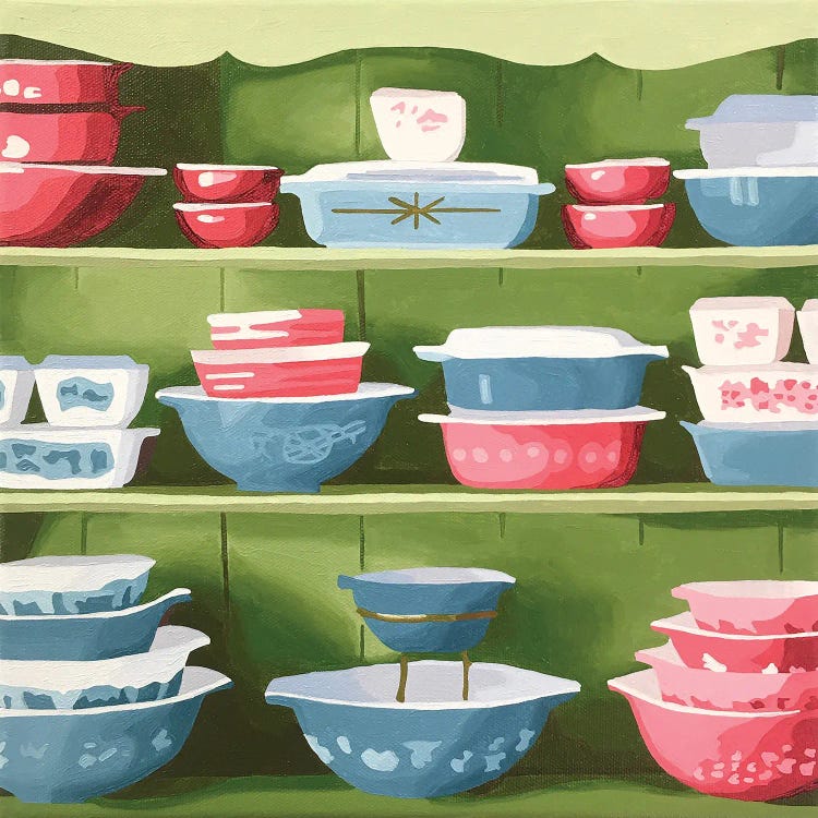 Pyrex Collection Green by Tara Barr wall art