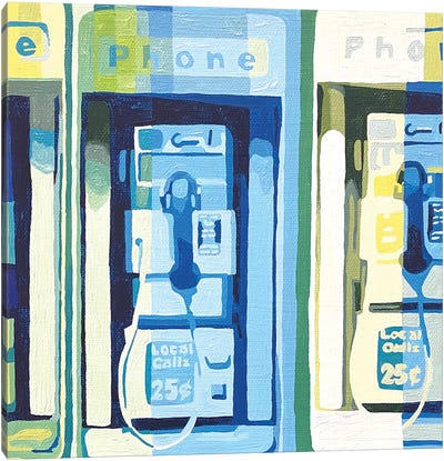 Payphones Canvas Art Print - A New Take on Nostalgia