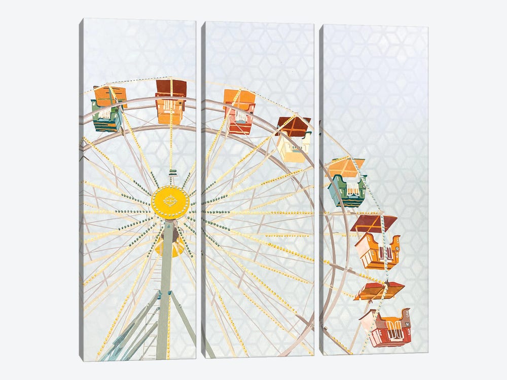 Ferris Wheel by Tara Barr 3-piece Canvas Art
