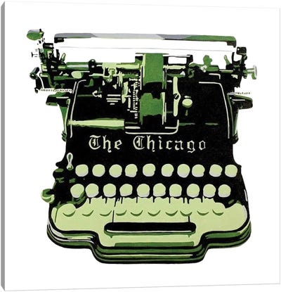 Chicago Canvas Art Print - Typewriters