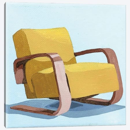Yellow Chair Canvas Print #TRB5} by Tara Barr Canvas Artwork