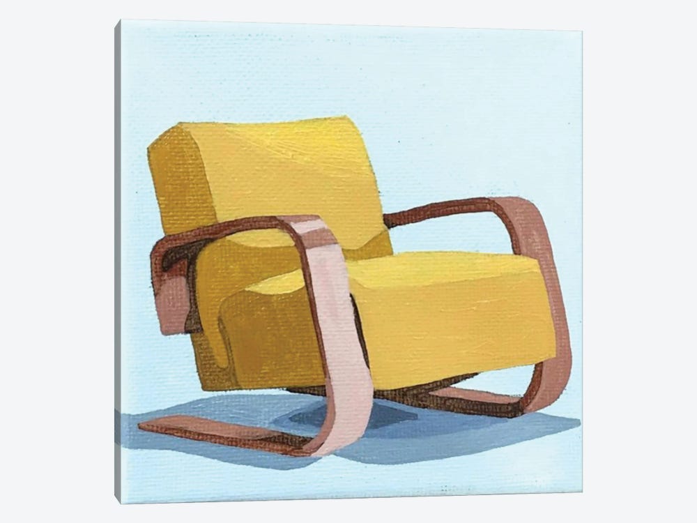 Yellow Chair by Tara Barr 1-piece Canvas Wall Art
