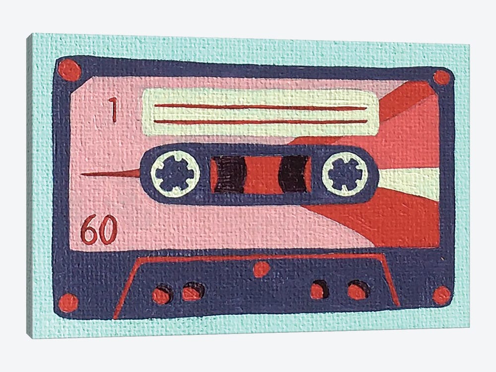 Cassette 60 by Tara Barr 1-piece Canvas Art