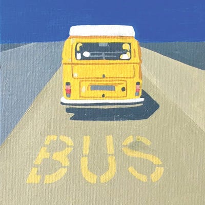 Bus by Tara Barr metal wall art