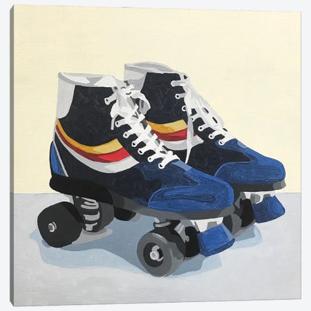 Blue Roller Skates Canvas Print #TRB67} by Tara Barr Canvas Artwork