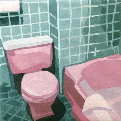 Bathroom by Tara Barr canvas print