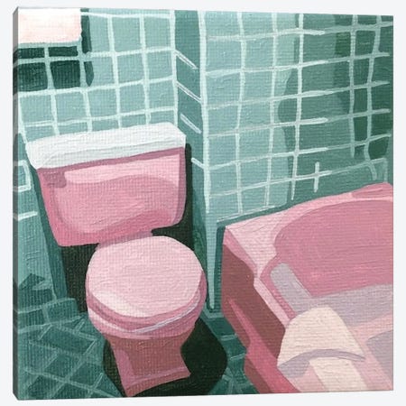 Bathroom Canvas Print #TRB68} by Tara Barr Canvas Print
