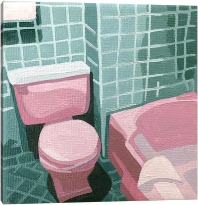 Bathroom Canvas Art Print - A New Take on Nostalgia