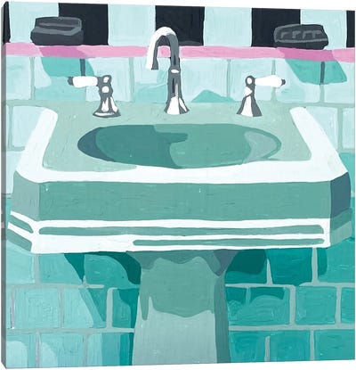 Bathroom Sink Canvas Art Print - Tara Barr