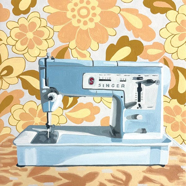 Blue Sewing Machine