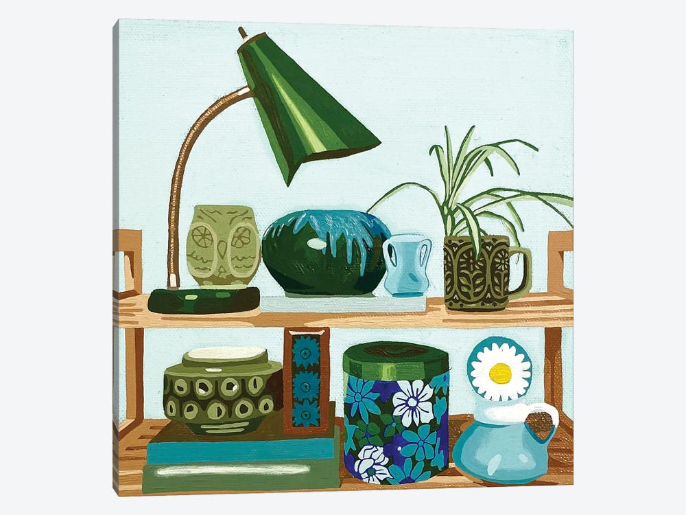Turquoise Shelf by Tara Barr 1-piece Canvas Print