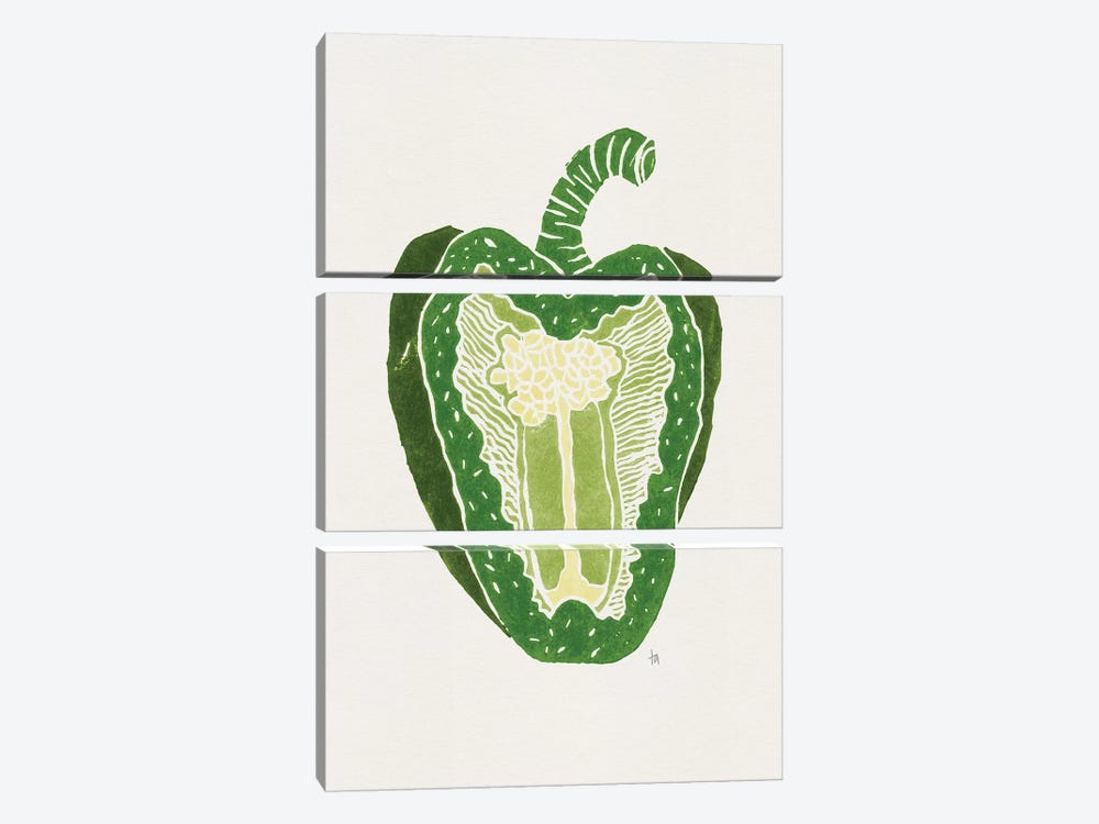 Green Pepper by Tracie Andrews 3-piece Art Print