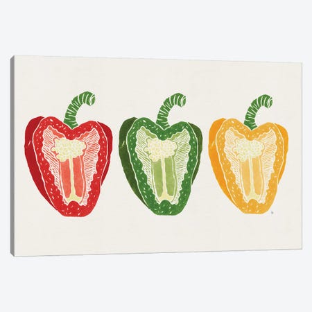 Mixed Peppers Canvas Print #TRC112} by Tracie Andrews Canvas Art