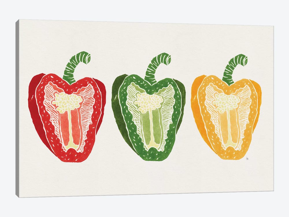 Mixed Peppers by Tracie Andrews 1-piece Canvas Wall Art