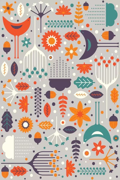 Flora And Fauna by Tracie Andrews framed canvas print