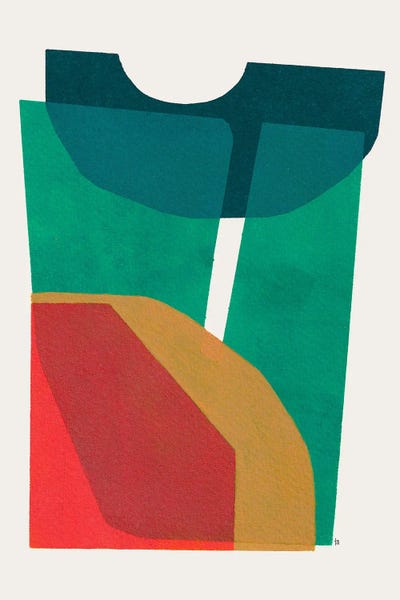 Teal Abstract Art: Taru by Tracie Andrews