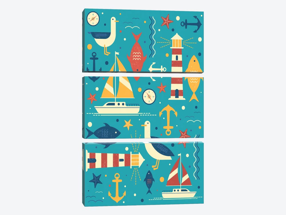 All At Sea 3-piece Canvas Art
