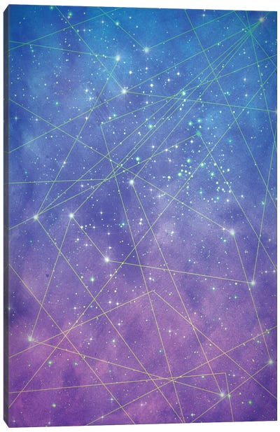 Map Of The Stars Canvas Art Print - Constellation Art