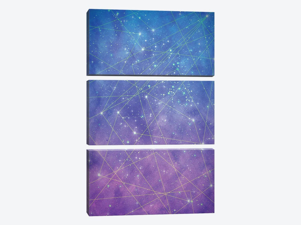 Map Of The Stars by Tracie Andrews 3-piece Canvas Print