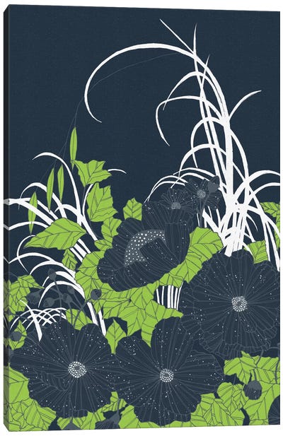 Midnight Flowers Canvas Art Print - Tracie Andrews